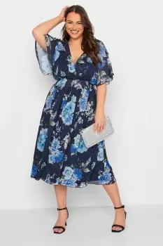 Angel Sleeve Wrap Dress