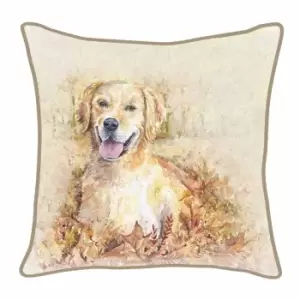 Crossland Grove Retriever Watercolour Cushion Mink 450x450mm