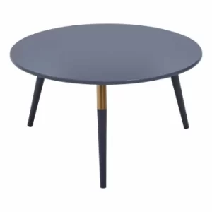 Interiors by PH Mid-Century Coffee Table with Gold Trim, Grey