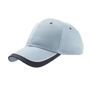 Atlantis Star Children/Kids 6 Panel Contrast Baseball Cap (One Size) (Light Blue/Navy)