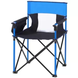 Outsunny Portable Fishing Chair - Blue/Black