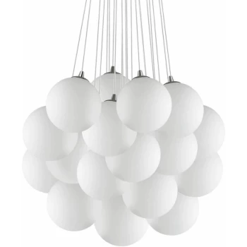 Ideal Lux Mapa Bianco - 22 Light Large Cluster Pendant White, E14