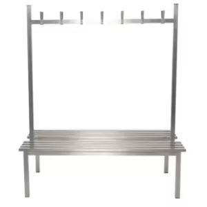 Slingsby Aqua Duo Stainless Steel Changing Room Bench - Stainless Steel & 24 Hoo