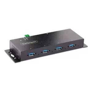 StarTech.com 4-Port Industrial USB 3.0 5Gbps Hub - Rugged USB Hub w/ ESD and Surge Protection - DIN/Wall/Desk Mountable USB-A Hub - USB Expander w/Loc