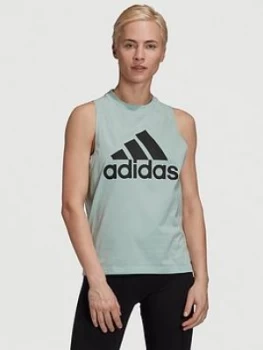 adidas Badge Of Sport Tank, Green, Size XL, Women