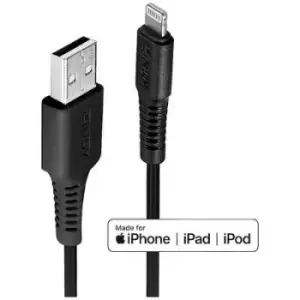 LINDY USB cable USB 2.0 USB-A plug, Apple Lightning plug 3m Black 31322