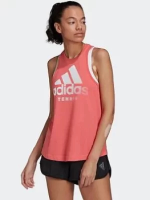 adidas Tennis Aeroready Tank Top, Red, Size L, Women