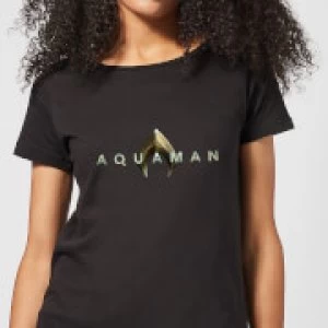 Aquaman Title Womens T-Shirt - Black - 4XL