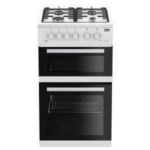 Beko KDG582W 50cm Double Oven Gas Cooker