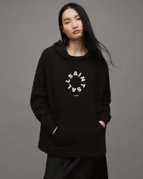 AllSaints Etienne Tierra Logo Oversized Hoodie