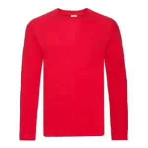 Fruit Of The Loom Mens R Long-Sleeved T-Shirt (3XL) (Red)