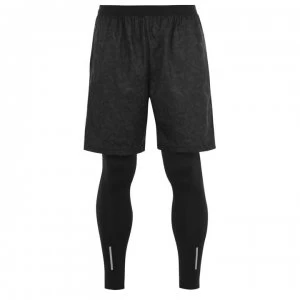 Karrimor X Lite 2 in 1 Running Tights Mens - Black AOP