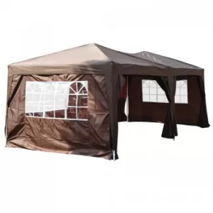 Outsunny Pop Up Gazebo Marquee, size(6m x 3m)-Coffee