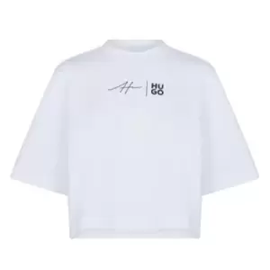 Hugo Cropped T Shirt - White