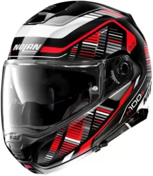 Nolan N100-5 Plus Starboard N-Com Helmet, black-white-red, Size XL, black-white-red, Size XL