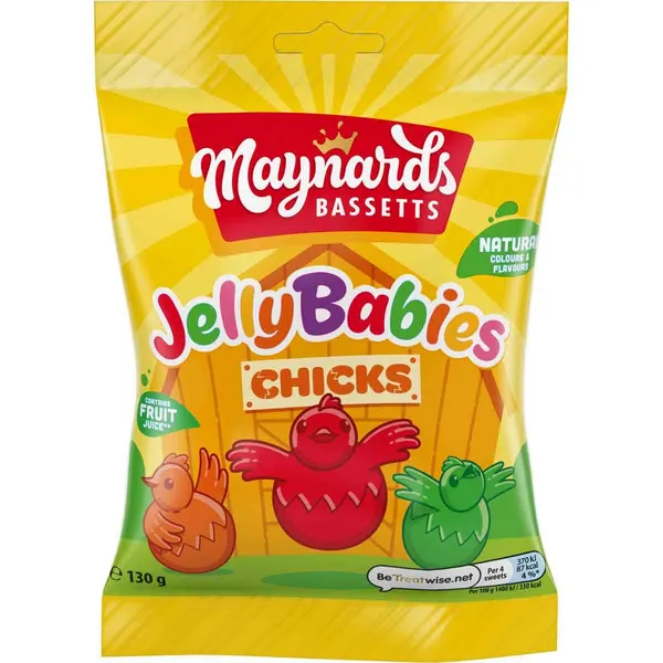 Cadbury Gifts Direct Maynards Bassetts Jelly Babies Chicks 130g 4303195