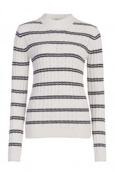 French Connection PO Rib Knits High Neck Jumper White