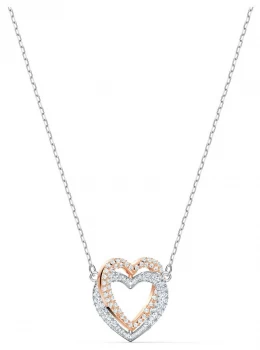 Swarovski Infinity Heart Necklace White Mixed Metal Jewellery