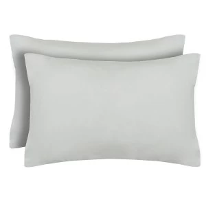 Catherine Lansfield Pair of Non-Iron Housewife Pillowcases - Duck Egg