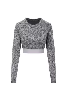 Just Cool Girlie Long-Sleeve Crop Top