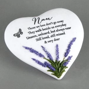 Thoughts Of You Nan Memorial Heart Stone