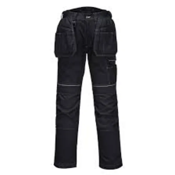 Portwest PW3 Mens Holster Work Trousers T602BKS28 Colour: Black