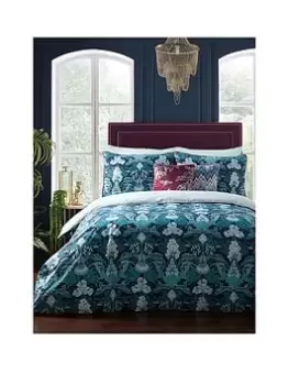 Laurence Llewelyn-Bowen Llb Suburban Jungle Blue Duvet Set - Db