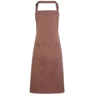 Premier Ladies/Womens Colours Bip Apron With Pocket / Workwear (One Size) (Mocha) - Mocha