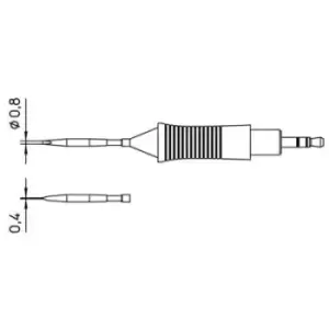 Weller RT9 Soldering tip Chisel-shaped, straight Tip size 0.8mm Content