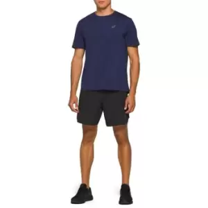 Asics Mens 7Inch Road 2-In-1 Running Short - Black