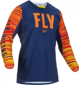 FLY Racing Kinetic Wave Jersey Navy Orange M