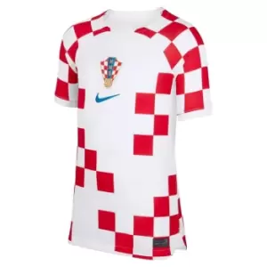 Nike Croatia Home Shirt 2022 2023 Juniors - White