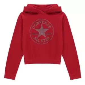 Converse Rhinestone Hoody Junior Girls - Red