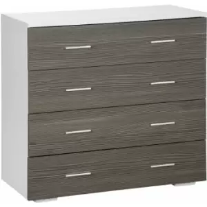 HOMCOM Chest of Drawers, 4 Drawer Storage Organizer Unit Bedroom Living Room