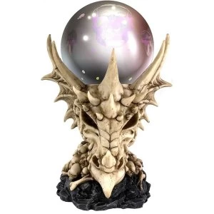 Nemesis Now Skeletal Realm Dragon Skull and Light Up Orb Figurine 27cm