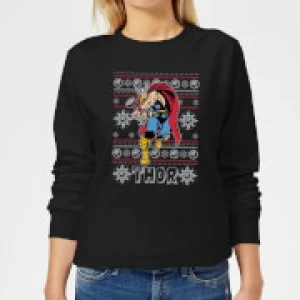 Marvel Thor Womens Christmas Sweatshirt - Black - 4XL - Black