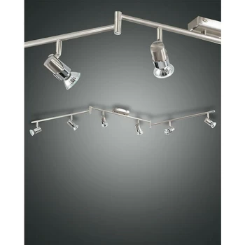 Fabas Luce Lighting - Fabas Luce Alice Spotlight Bar Satin Nickel Glass, GU10