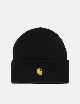 Carhartt-WIP Chase Beanie Hat - Black/Gold