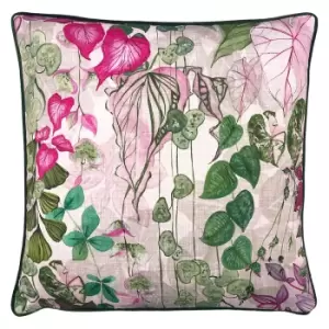 Veadeiros Botanical Cushion Blush, Blush / 50 x 50cm / Polyester Filled