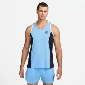 Nike Dri-FIT Heritage Mens Running Tank - Blue