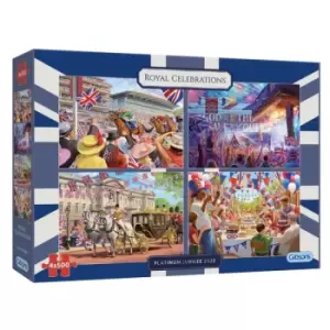 Gibsons Royal Celebrations 4 x 500 Piece Jigsaw Puzzle