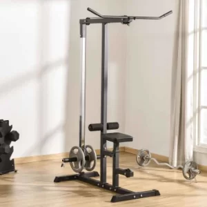 Power Tower with Pulley Machine, black