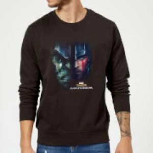 Marvel Thor Ragnarok Hulk Split Face Sweatshirt - Black - M