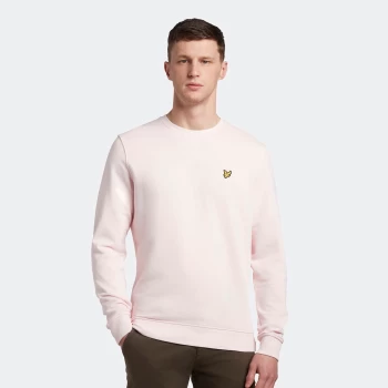 Mens Crew Neck Sweatshirt - Light Pink - L