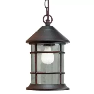 Siros 1 Light Outdoor Ceiling Light Rusty Brown