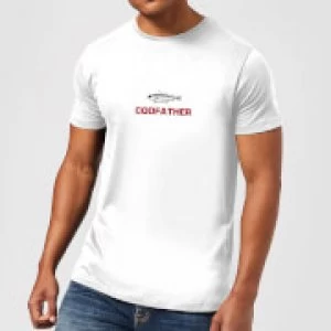 Plain Lazy Codfather Mens T-Shirt - White - XL