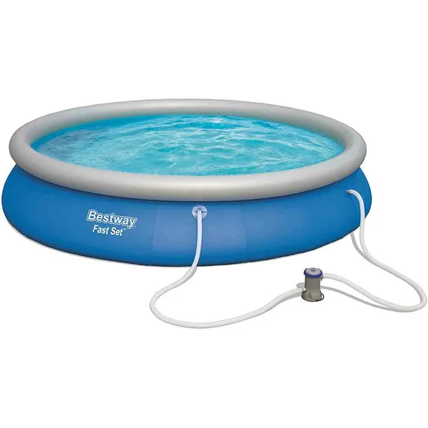 Samuel Alexander Bestway Fast Set 9,677L Swimming Paddling Pool Set 15' x 33"/4.57m x 84cm Blue