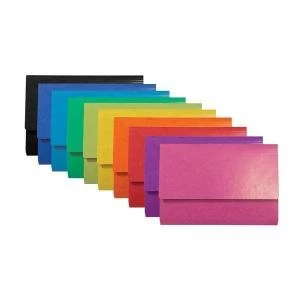 Iderama Document A4 Wallets Assorted Foolscap Pack of 25 6500Z