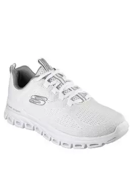 Skechers Glide-step Mesh Air-cooled Memory Foam Lace Up Trainer, White, Size 11, Men