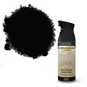 Rust-Oleum Universal Black Satin Multi-surface Spray Paint 400ml